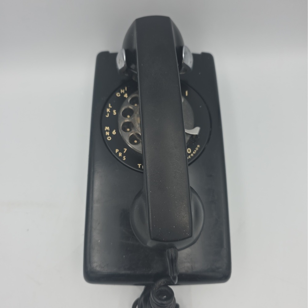 VTG Bell System By Western Electric Black Rotary Dial Wall Telephone NOT TESTED